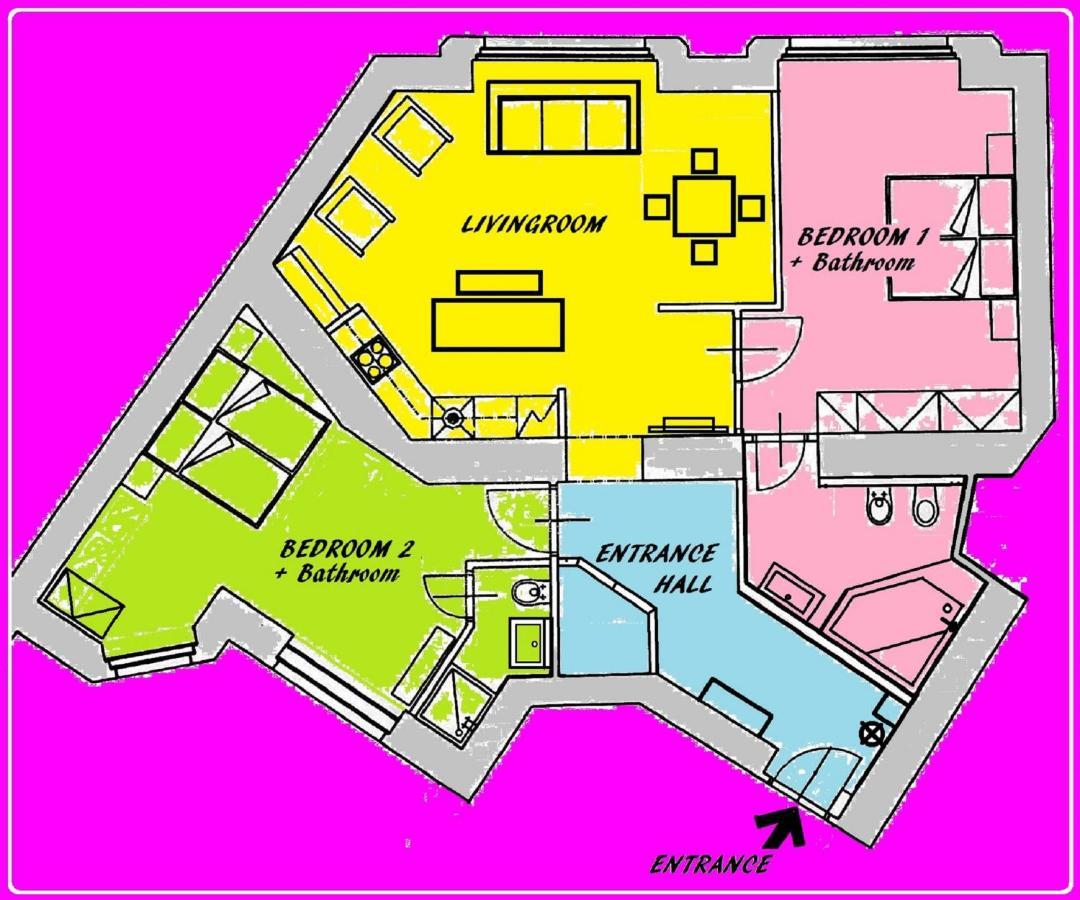 In Heart Of Prague - 2Br 2Ba Elegant Downtown Apt מראה חיצוני תמונה